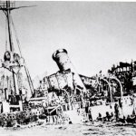 El crucero Emdem destruido en la Isla de Cocos